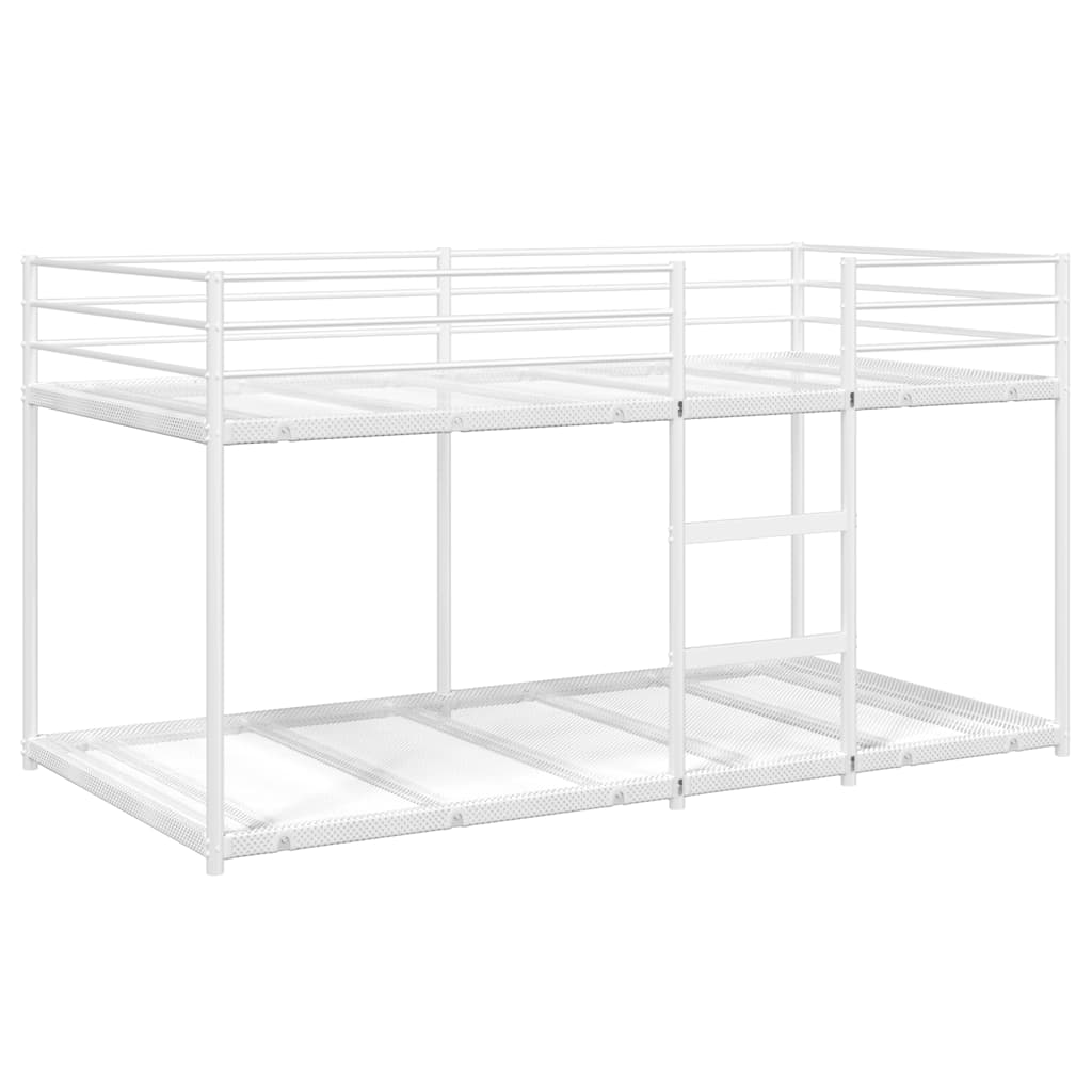 Køyeseng Uten Madrass Hvit 80X200 Cm Stål