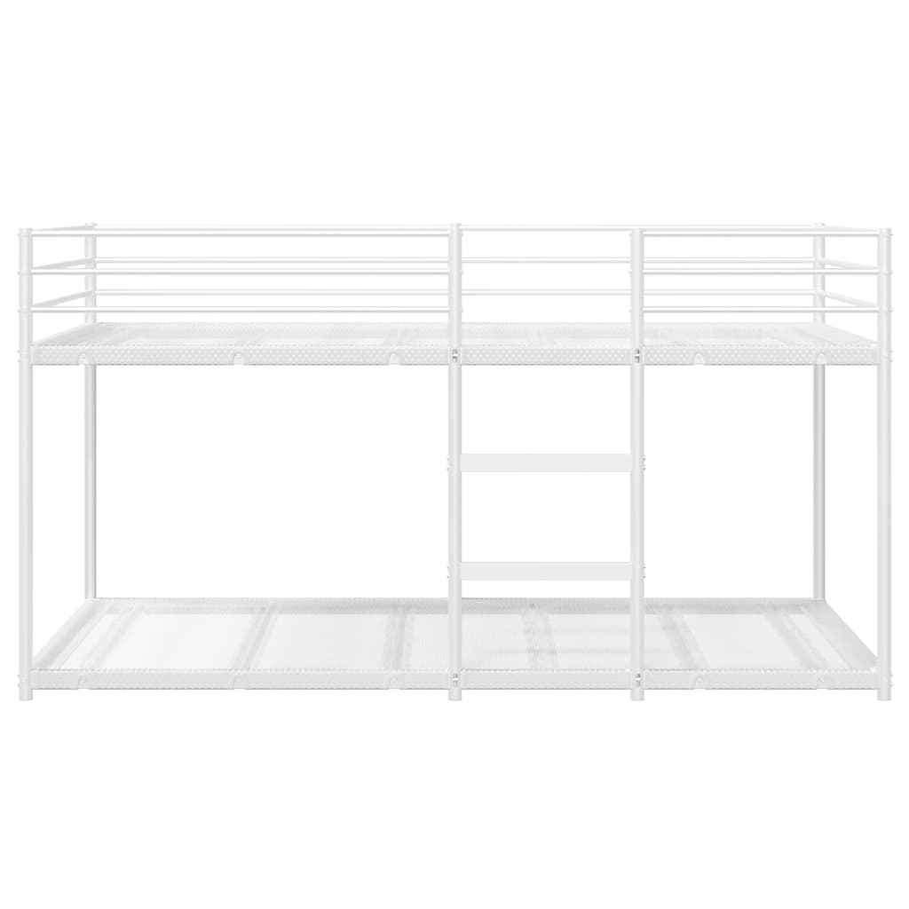 Køyeseng Uten Madrass Hvit 80X200 Cm Stål