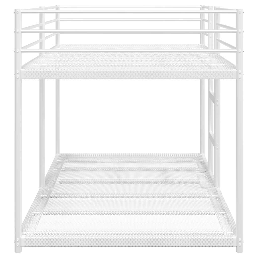 Køyeseng Uten Madrass Hvit 80X200 Cm Stål
