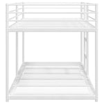 Køyeseng Uten Madrass Hvit 80X200 Cm Stål