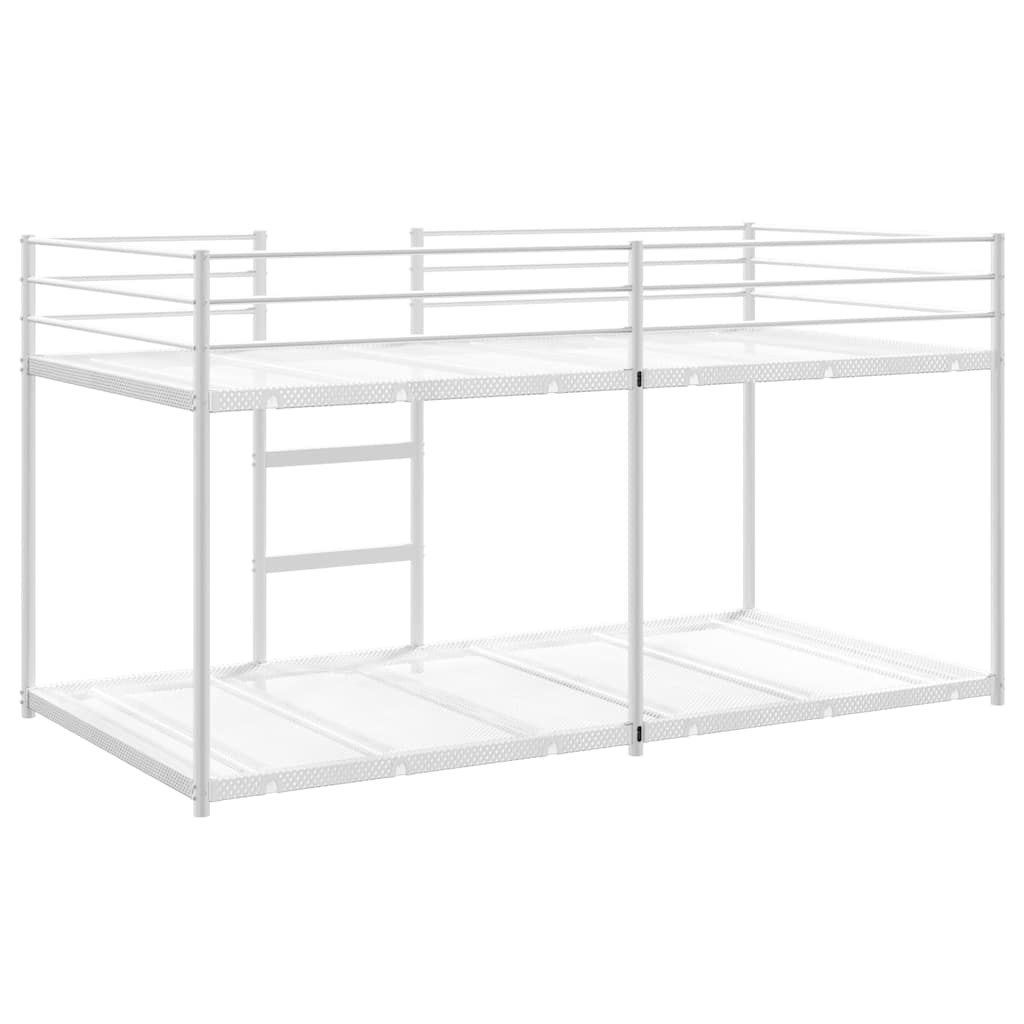 Køyeseng Uten Madrass Hvit 80X200 Cm Stål