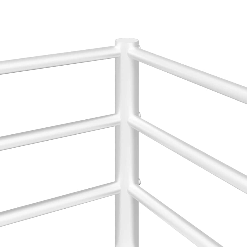 Køyeseng Uten Madrass Hvit 90X200 Cm Stål