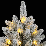 Kunstig Juletre Med 300 Led Flokket Snø Slankt 240 Cm