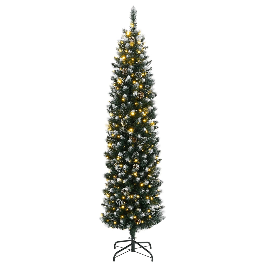 Kunstig Slankt Juletre 300 Led 240 Cm