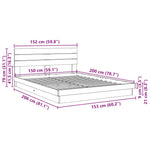 Sengeramme Med Sengegavl Uten Madrass 150X200 Cm Heltre Eik