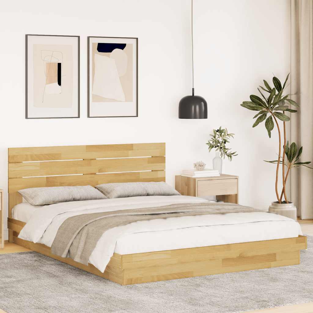 Sengeramme Med Sengegavl Uten Madrass 150X200 Cm Heltre Eik