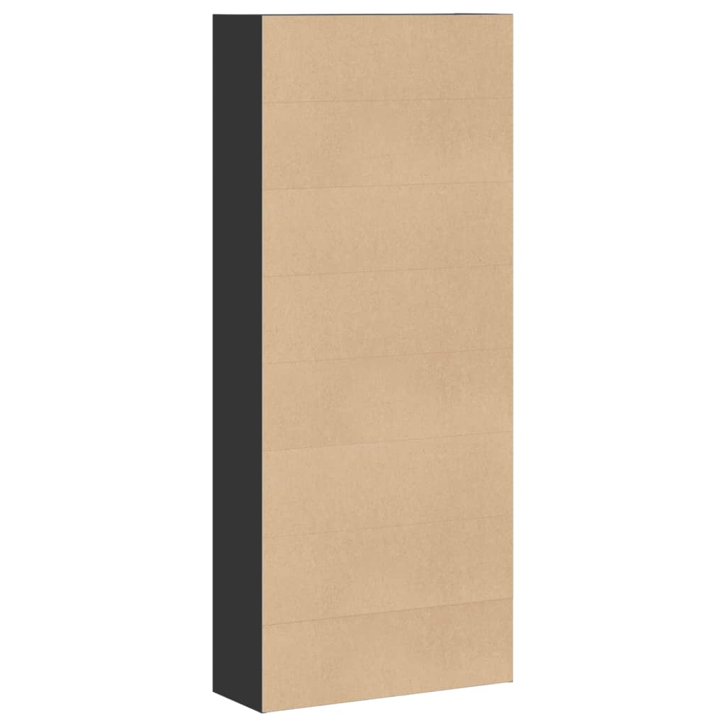 Bokhylle Svart 80X30X189 Cm Konstruert Tre