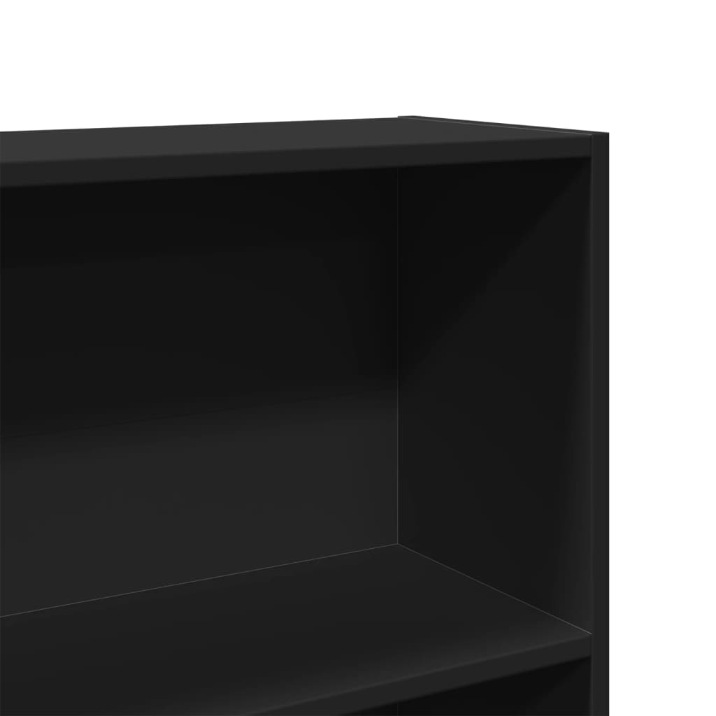 Bokhylle Svart 80X30X189 Cm Konstruert Tre