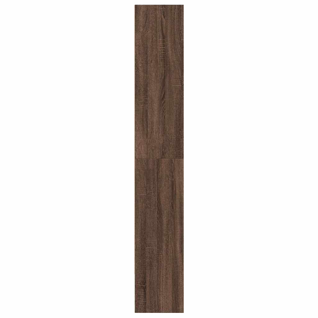 Bokhylle Brun Eik 80X30X189 Cm Konstruert Tre