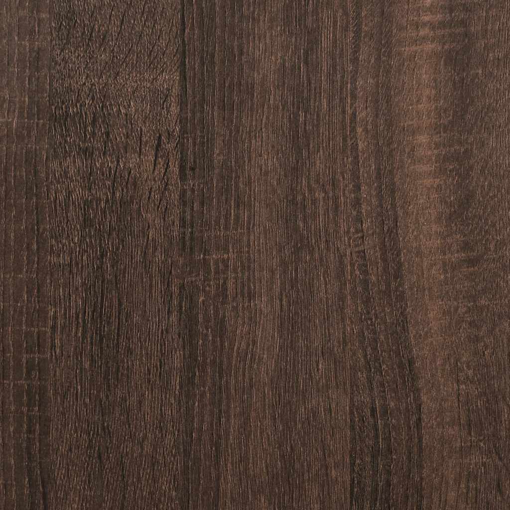 Bokhylle Brun Eik 80X30X189 Cm Konstruert Tre