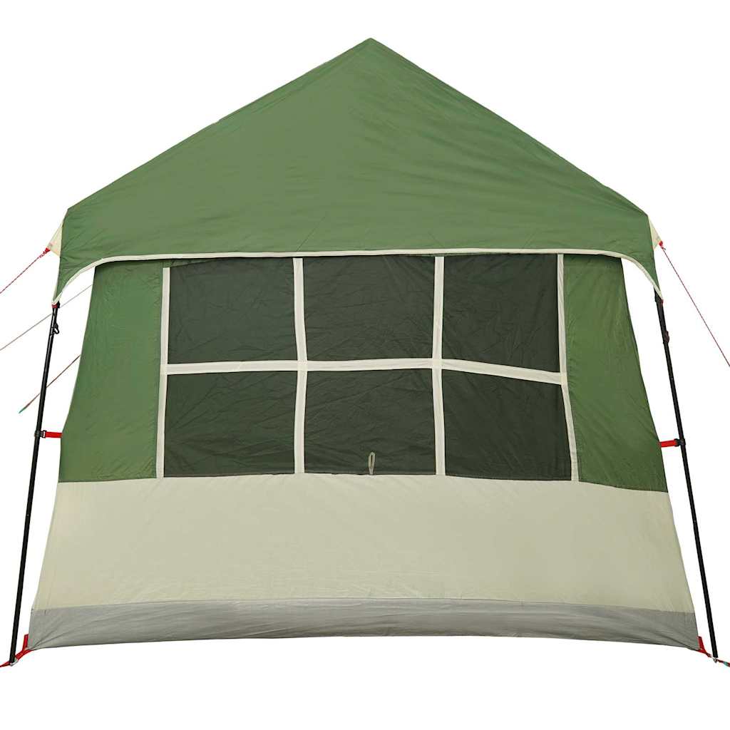 Familietelt Grønn Og Beige 622 X 295 X 238 Cm Polyester Og Stål