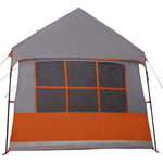 Familietelt Grå Og Oransje 622 X 295 X 238 Cm Polyester Og Stål