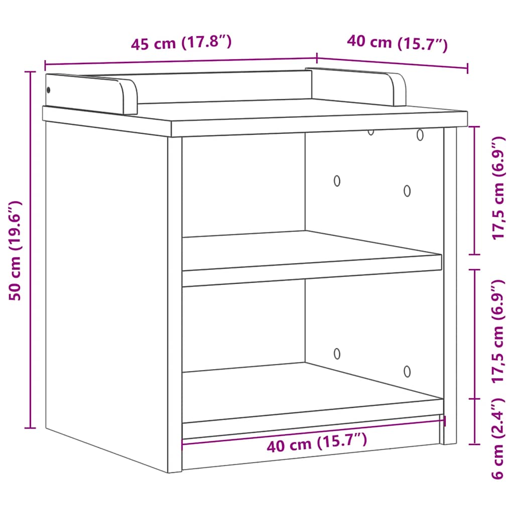 Gangbenk Sandnes 45X40X50 Cm Heltre Furu
