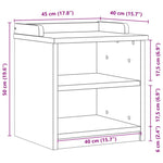Gangbenk Sandnes Hvit 45X40X50 Cm Heltre Furu