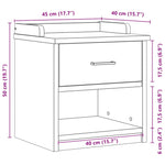 Gangbenk Sandnes 45X40X50 Cm Heltre Furu