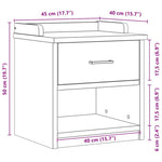 Gangbenk Sandnes 45X40X50 Cm Heltre Furu