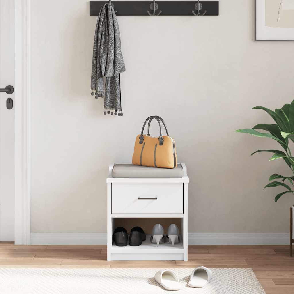 Gangbenk Sandnes Hvit 45X40X50 Cm Heltre Furu