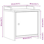 Gangbenk Sandnes Hvit 45X40X50 Cm Heltre Furu