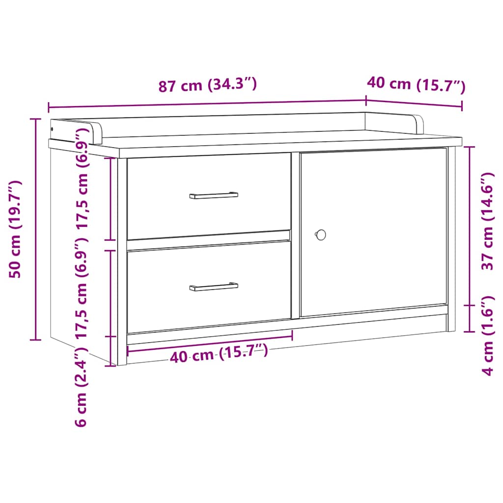 Gangbenk Sandnes 87X40X50 Cm Heltre Furu
