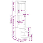 Halltre Sandens 45X40X159,5 Cm Heltre Furu