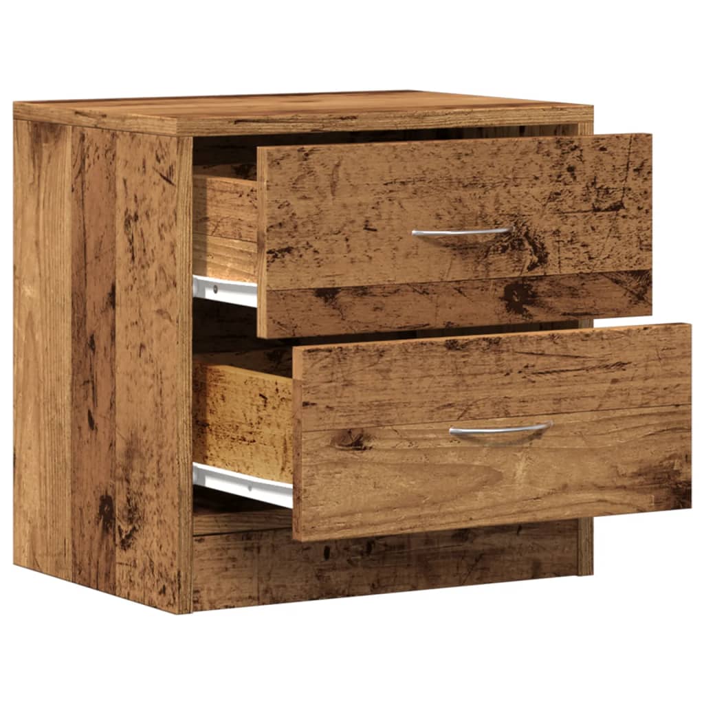 Nattbord Gammelt Tre 40X30X40 Cm Konstruert Tre