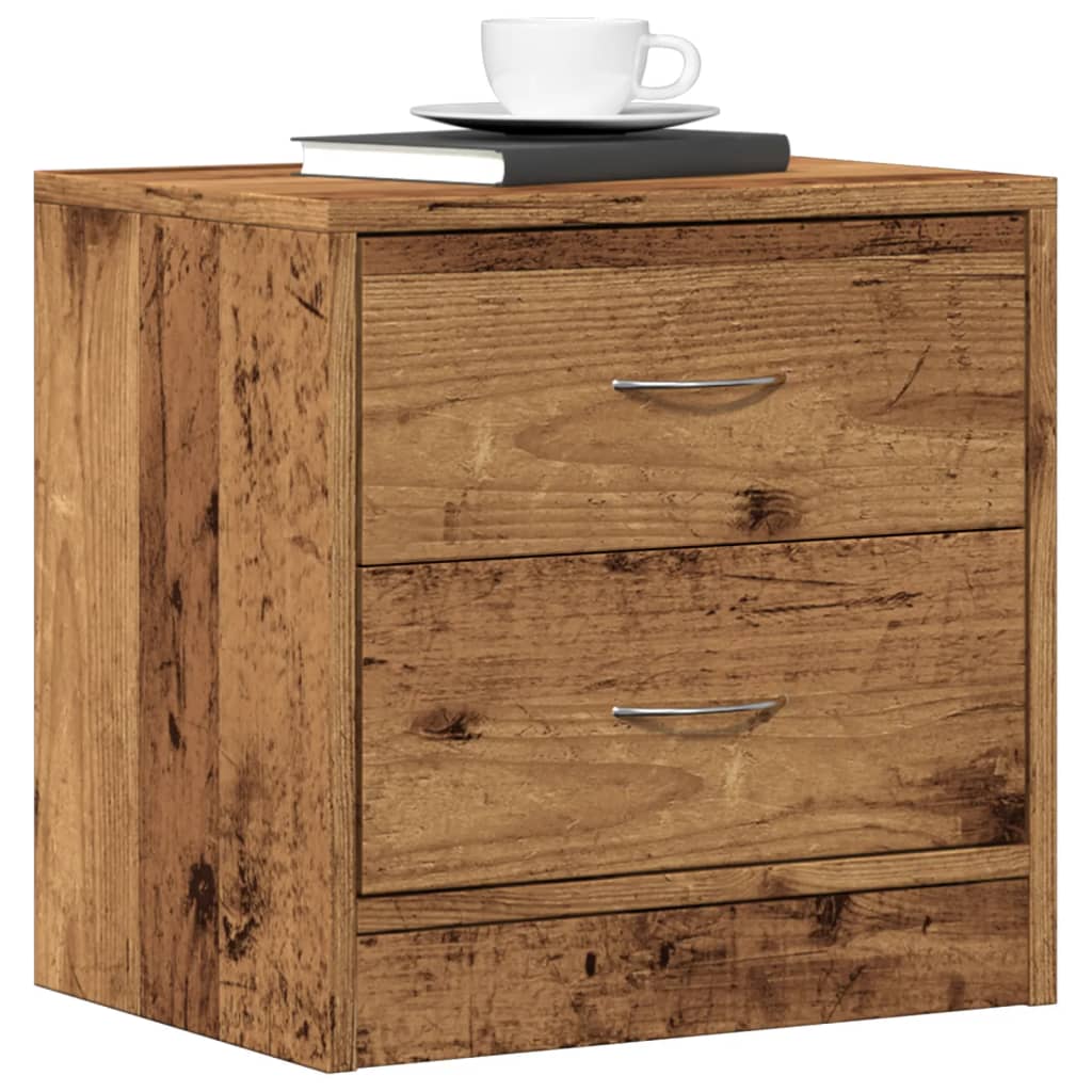 Nattbord Gammelt Tre 40X30X40 Cm Konstruert Tre