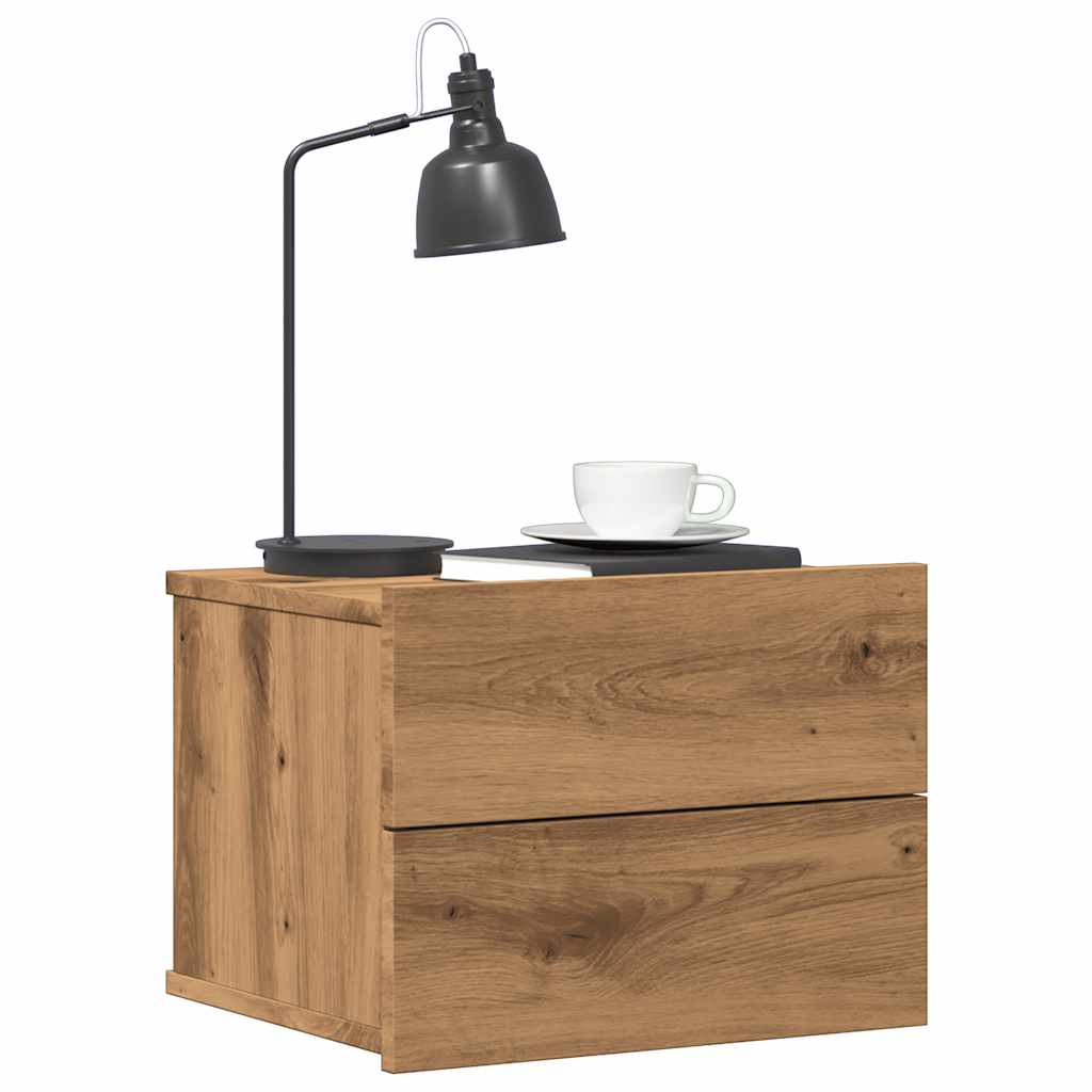 Veggmontert Nattbord Artisan Eik 40X32X30 Cm