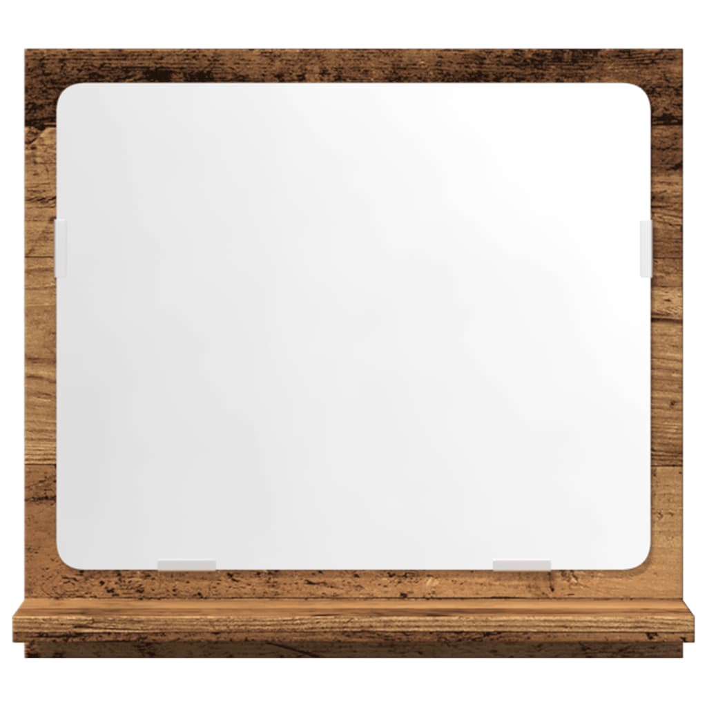 Baderomshylle Med Speil Gammelt Tre 40X11X37 Cm Konstruert Tre