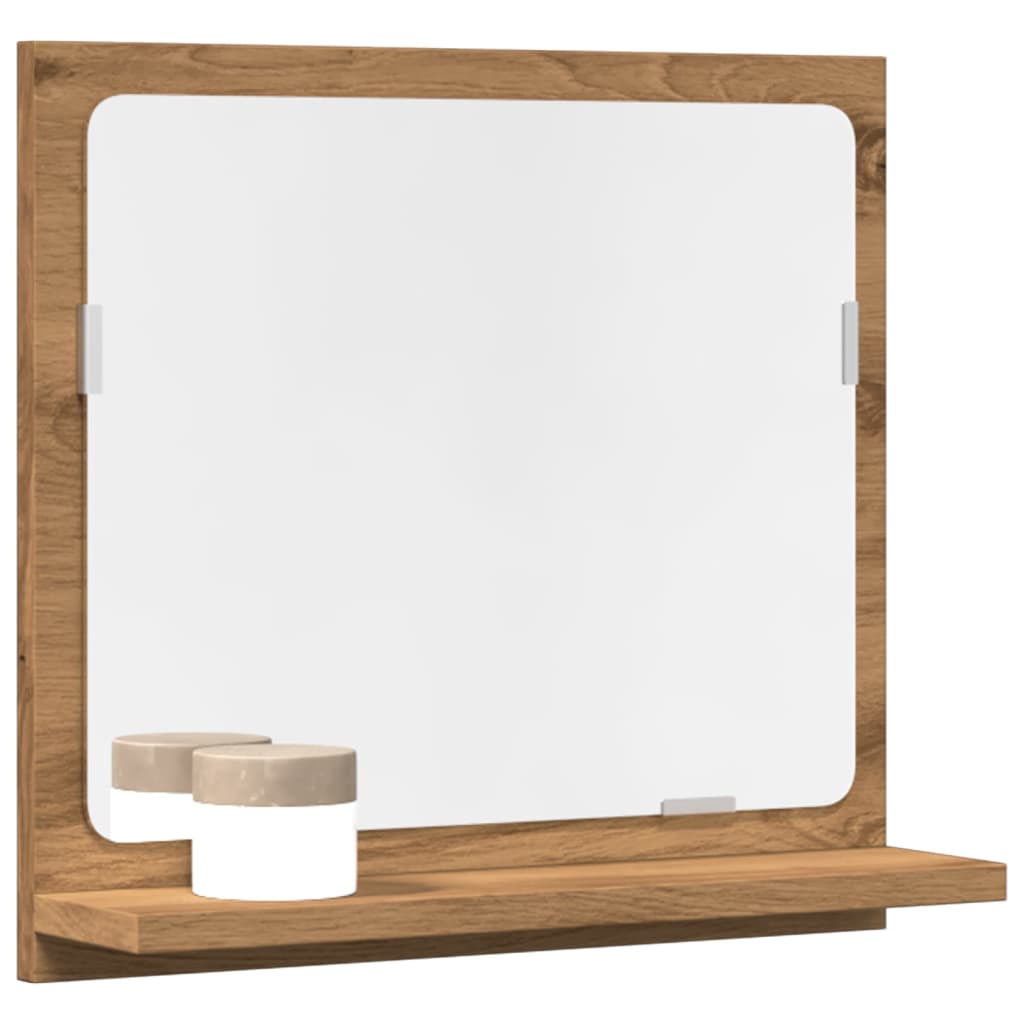 Baderomshylle Med Speil Artisan Eik 40X11X37 Cm Konstruert Tre
