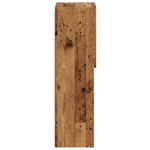 Tv-Benk Med Led-Lys Gammelt Tre 30,5X30X102 Cm