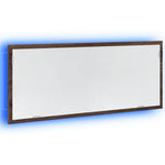 Baderomsspeil Med Led Brun Eik 100X8,5X37 Cm Konstruert Tre