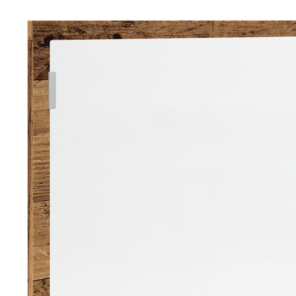 Baderomsspeil Med Led Gammelt Tre 100X8,5X37 Cm Konstruert Tre
