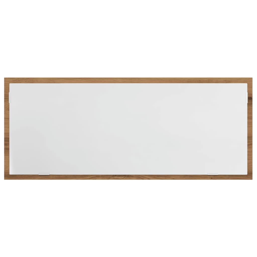 Baderomsspeil Med Led Artisan Eik 100X8,5X37 Cm Konstruert Tre