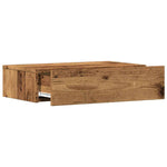 Tv-Benk Med Led-Lys Gammelt Tre 60X35X15,5 Cm