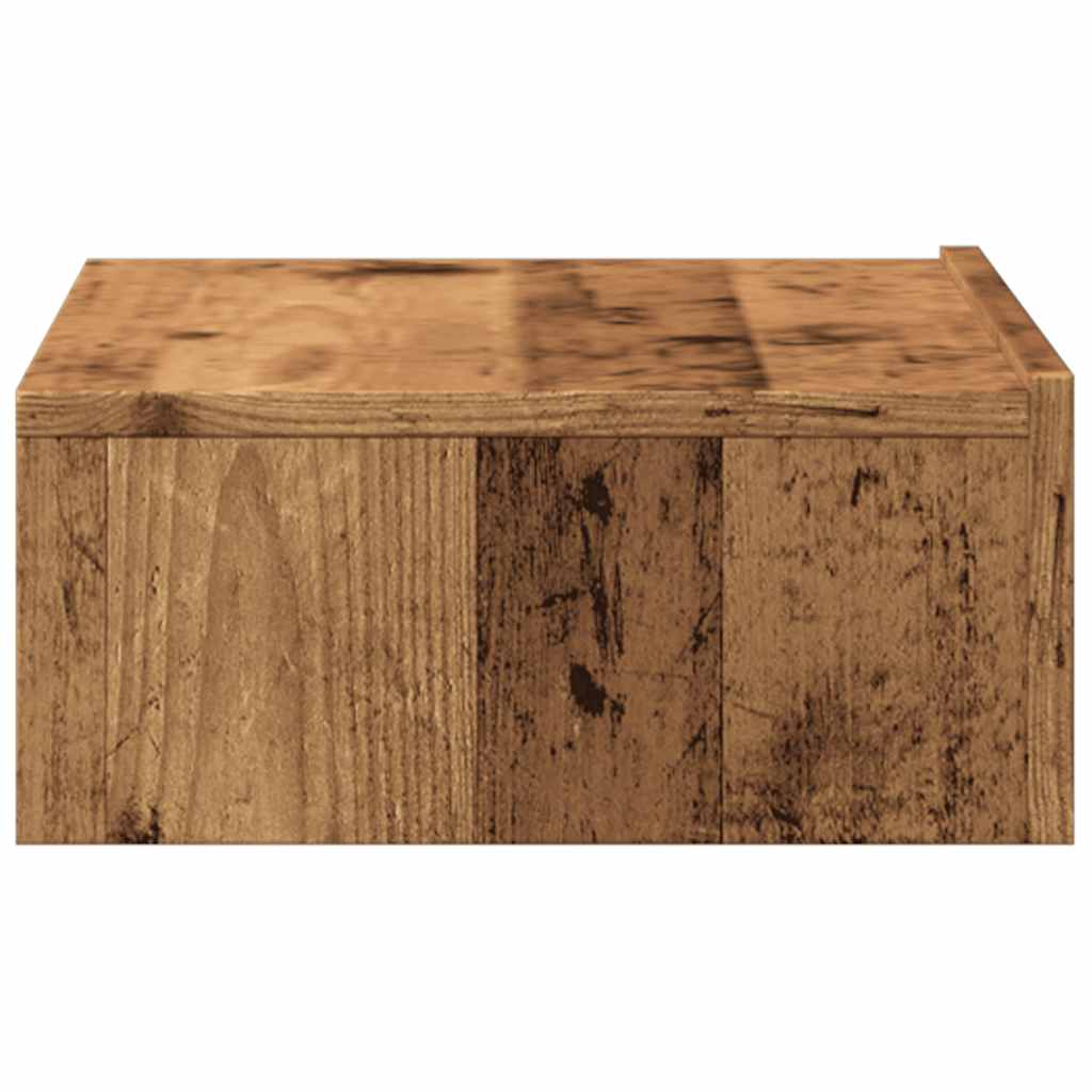 Tv-Benk Med Led-Lys Gammelt Tre 60X35X15,5 Cm