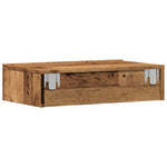 Tv-Benk Med Led-Lys Gammelt Tre 60X35X15,5 Cm