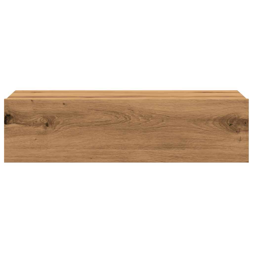 Tv-Benker Med Led-Lys 2 Stk Artisan Eik 60X35X15,5 Cm