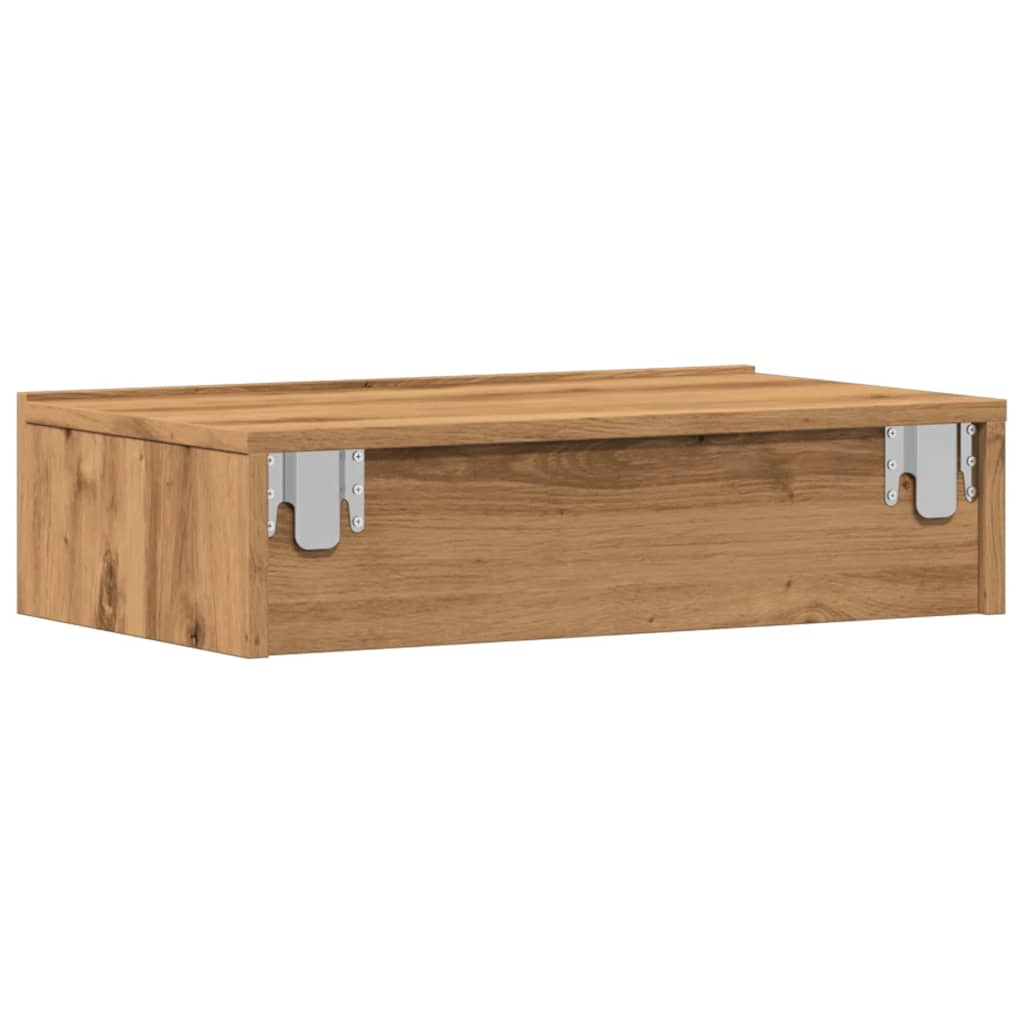 Tv-Benker Med Led-Lys 2 Stk Artisan Eik 60X35X15,5 Cm