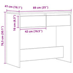 Konsollbord Artisan Eik 89X41X76,5 Cm Konstruert Tre