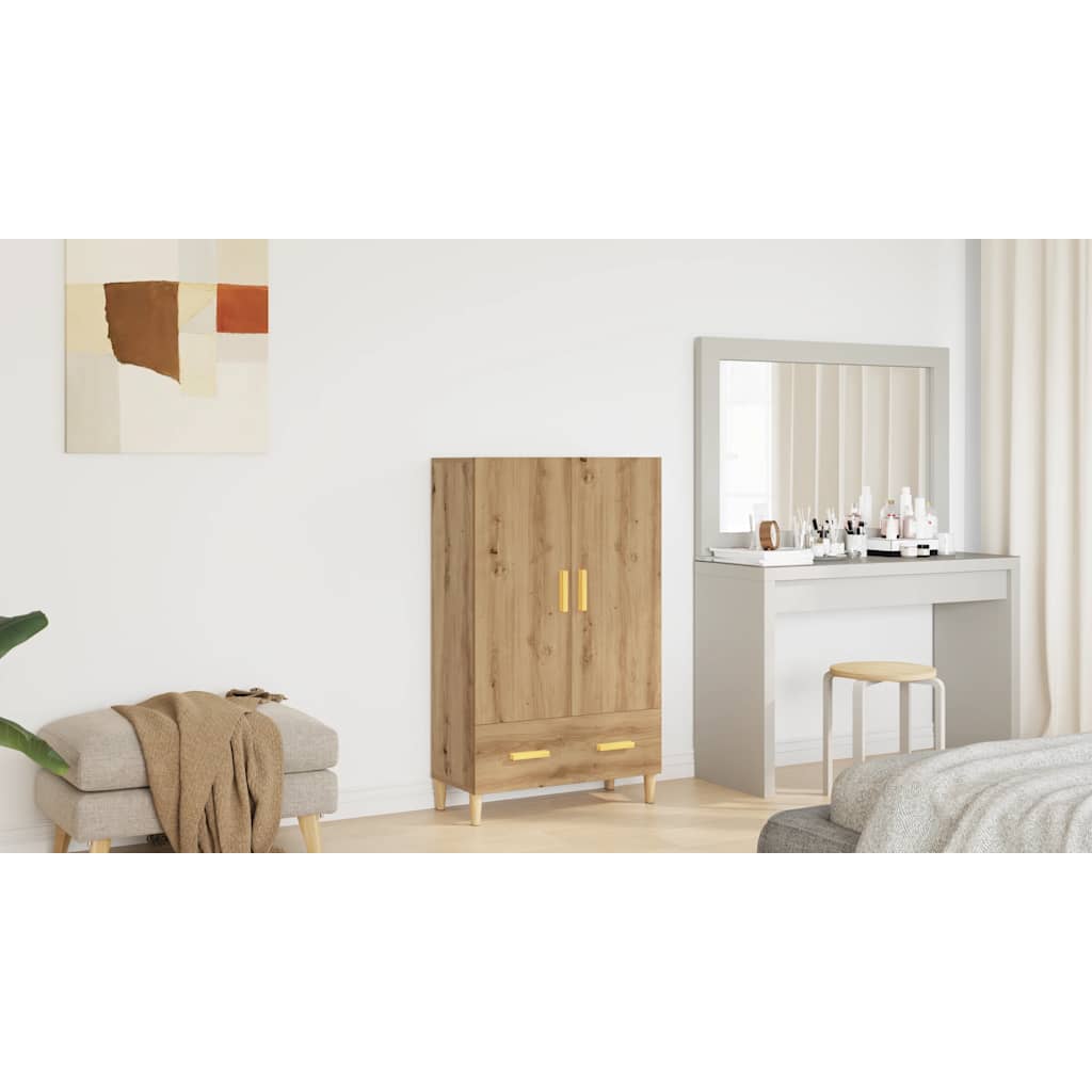 Highboard Artisan Eik 70X31X115 Cm Konstruert Tre
