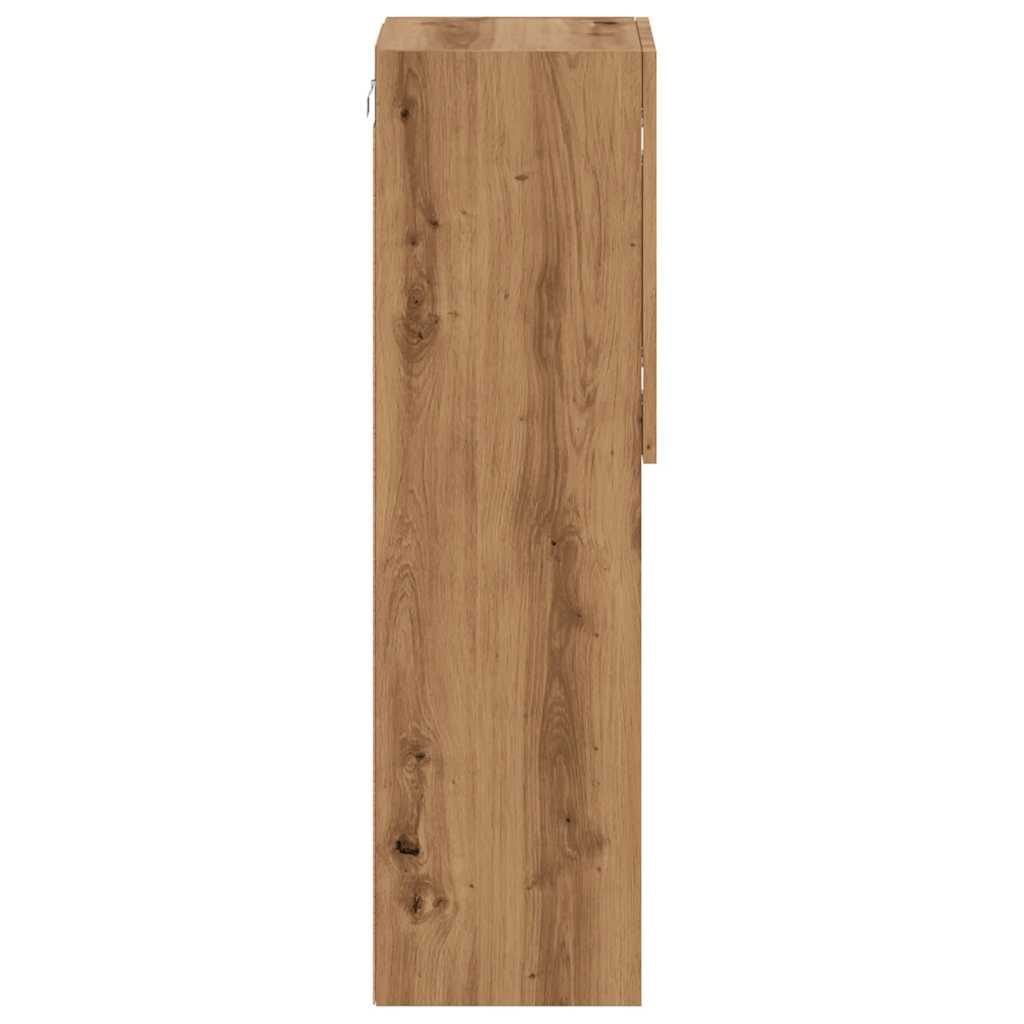 Tv-Benker Med Led-Lys 2 Stk Artisan Eik 30,5X30X102 Cm