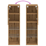 Tv-Benker Med Led-Lys 2 Stk Artisan Eik 30,5X30X102 Cm