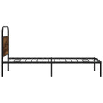Sengeramme Uten Madrass Røkt Eik 90X200 Cm Konstruert Tre