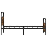 Sengeramme Uten Madrass Røkt Eik 90X200 Cm Konstruert Tre