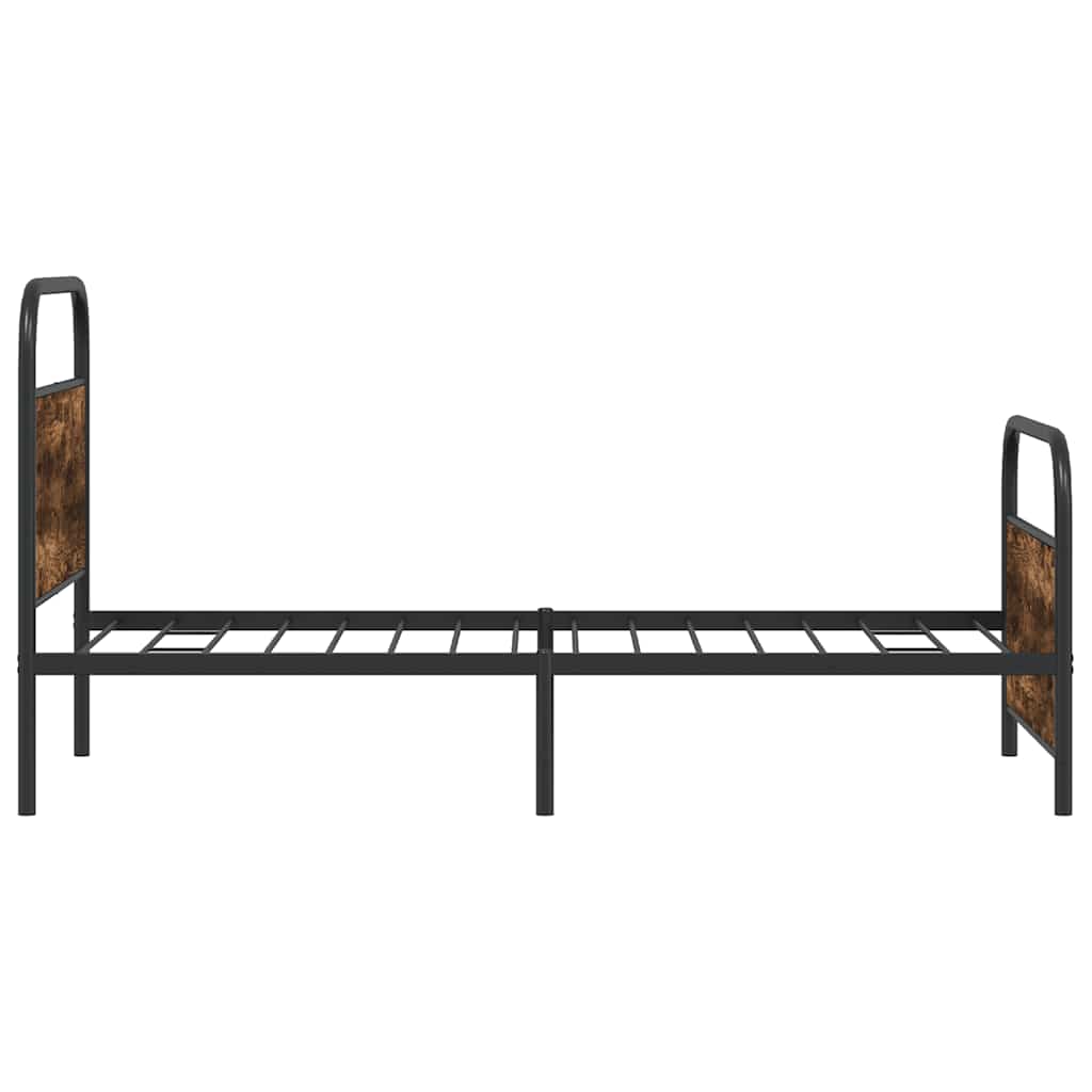 Sengeramme Uten Madrass Røkt Eik 90X200 Cm Konstruert Tre