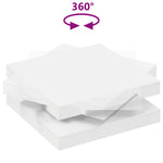 Salongbord 360-Graders Roterbart Hvit 90X90X34,5 Cm