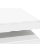 Salongbord 360-Graders Roterbart Hvit 90X90X34,5 Cm