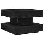 Salongbord 360-Graders Roterbart Svart 50X50X34,5 Cm