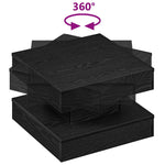 Salongbord 360-Graders Roterbart Svart 50X50X34,5 Cm