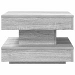 Salongbord 360-Graders Roterbart Grå Sonoma 50X50X34,5 Cm